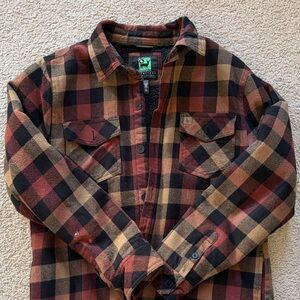 Hippytree Plaid Flannel Work Shirt — fleece lined!